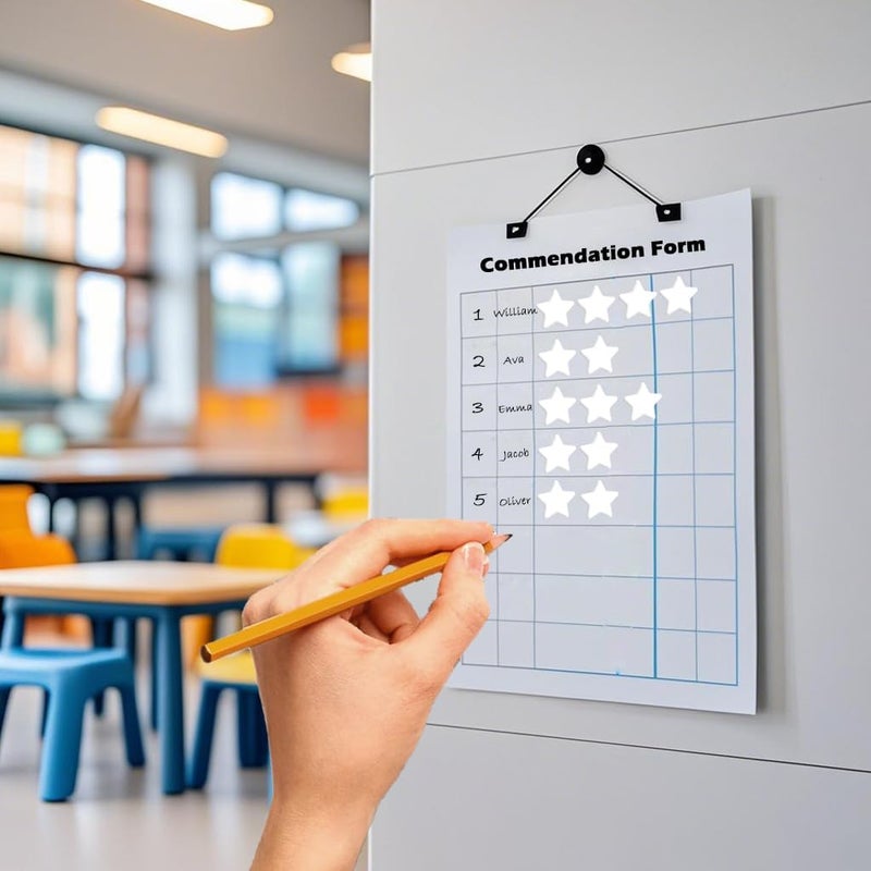 FINDAT White Star Stickers 1 Inch Vinyl Kids Reward Sticker Adhesive Removable Waterproof Reusable Small Stars Labels for Children Student School Classroom Teacher Supplies 700 PCS - Image 4